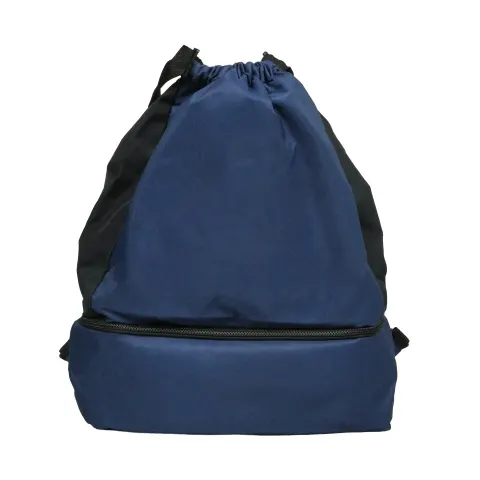 Rucsac Sport, tip sac cu șnur, cu fund dublu, poliester 300D, albastru