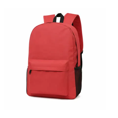 Rucsac, sport, poliester 600D, cu buzunar frontal cu fermoar, roșu