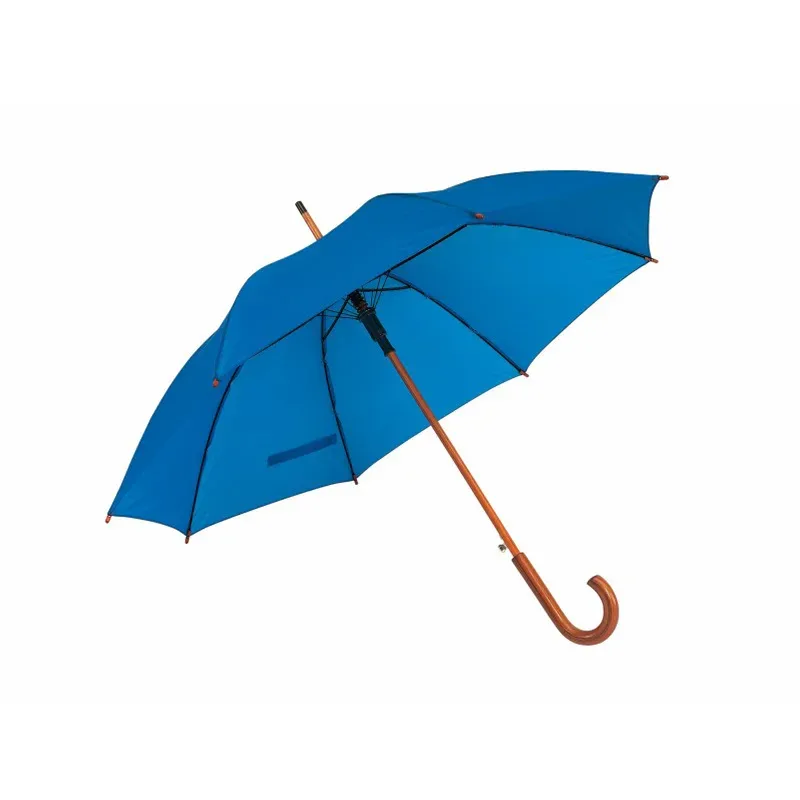 Umbrelă Office 1, automată, cu mâner curbat din lemn, 103 cm, albastră