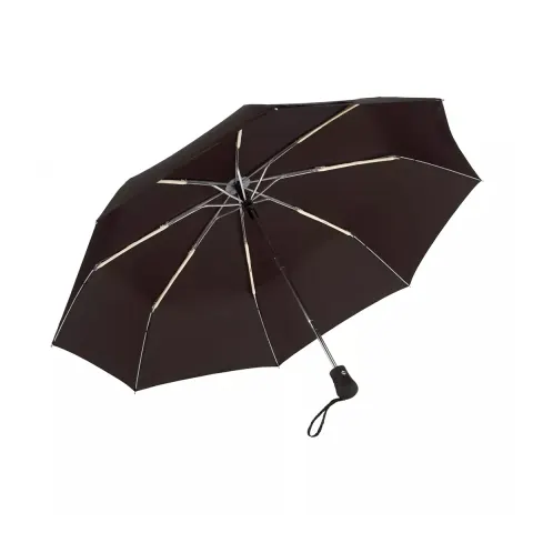 Umbrelă Office 1, pliabilă, deschidere-închidere, cu mâner cauciucat, 97 cm, neagră