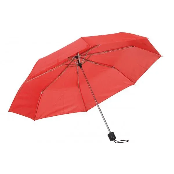 Umbrelă Office 1, pliabilă, cu mâner din plastic, 96 cm, roșie