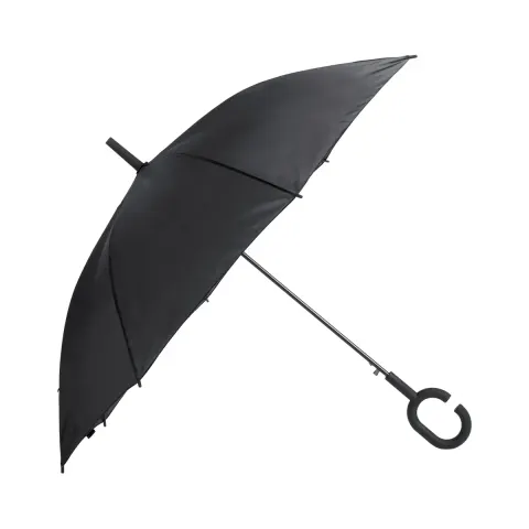 Umbrelă Office 1, automată, rezistentă la vânt, mâner în formă de C, 105 cm, neagră