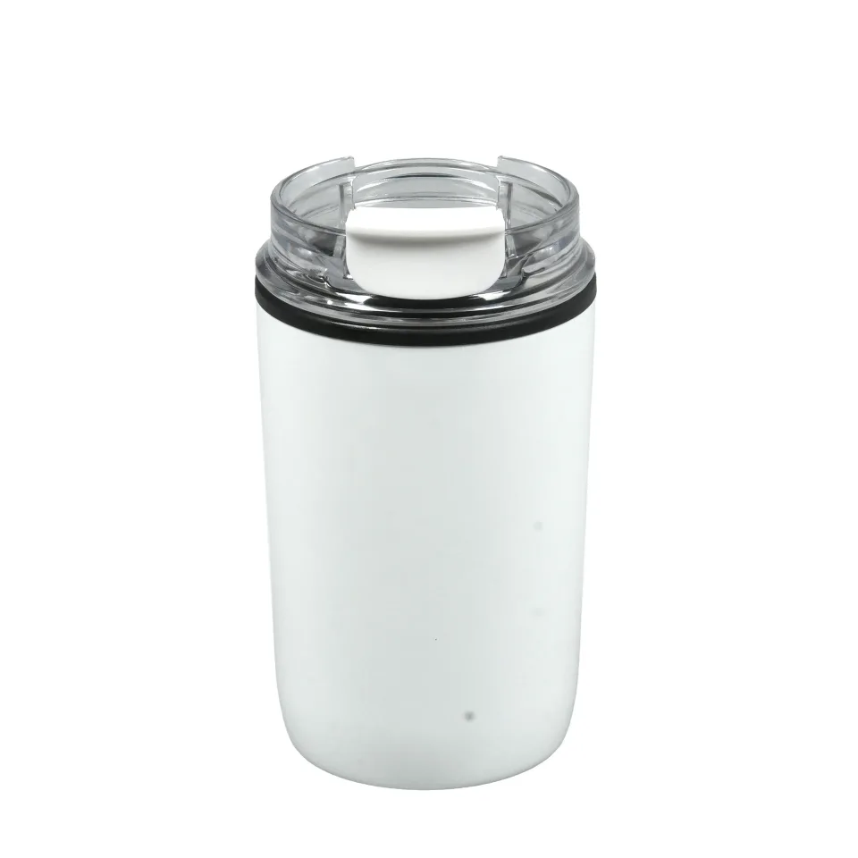 Cană termică Jansen, oțel inoxidabil, cu pereți dubli, 300 ml, alb
