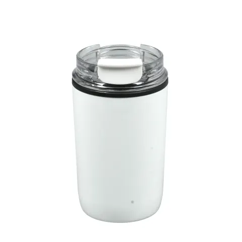 Cană termică Jansen, oțel inoxidabil, cu pereți dubli, 300 ml, alb