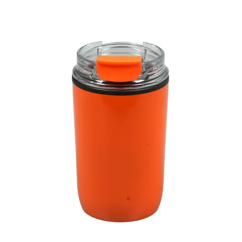 Cană termică Jansen, oțel inoxidabil, cu pereți dubli, 300 ml, portocaliu