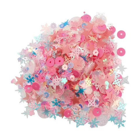 JUNIOR PAIETE ȘI PIETRE PENTRU DECORAȚIUNI ROZ 8 MM 14 G