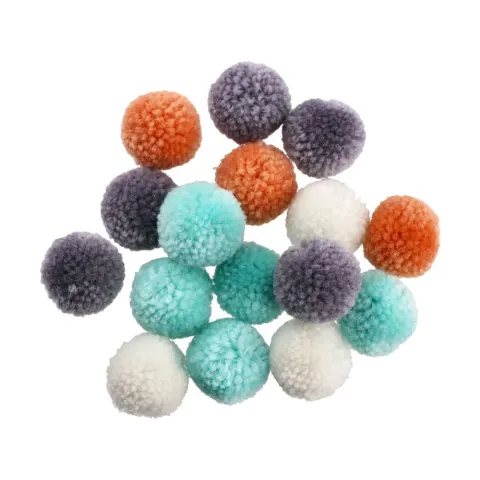 POMPONI JUNIORI PENTRU DECORAȚIUNI 30 MM 18 BUCĂȚI COLORAȚI
