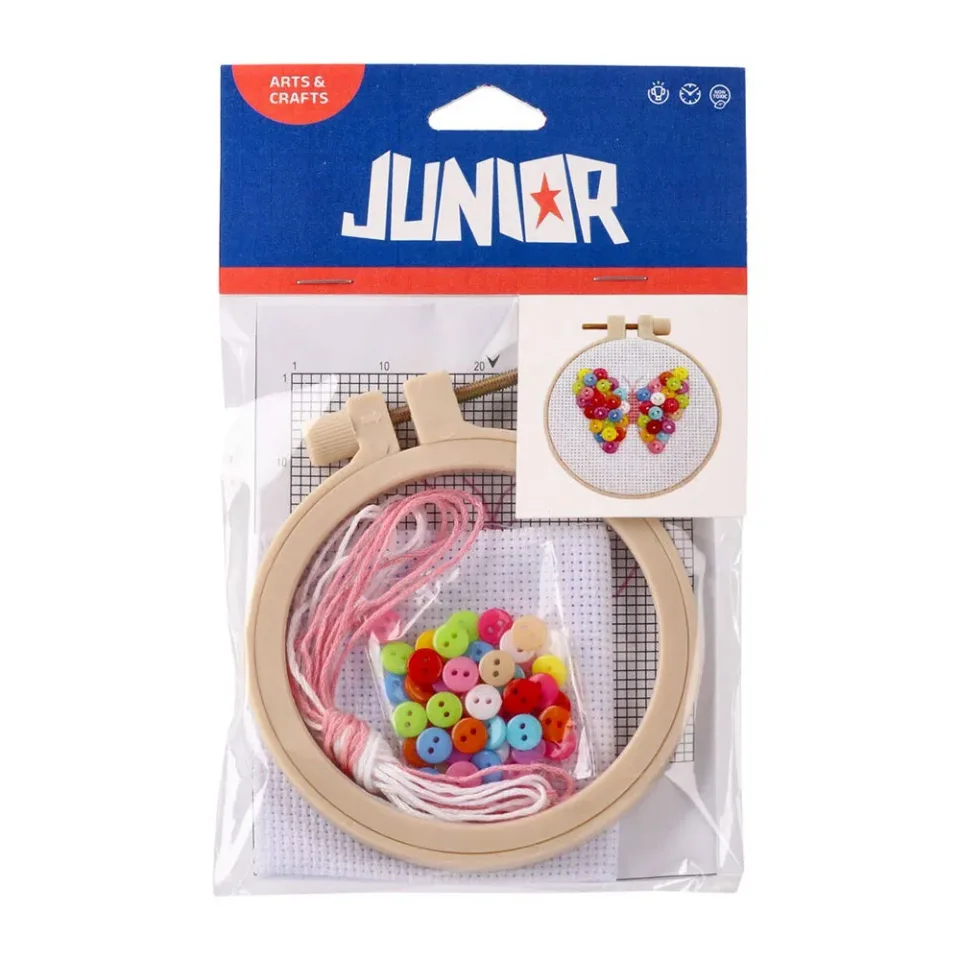 SET JUNIOR DE BRODERIE CU NASTURI FLUTURE