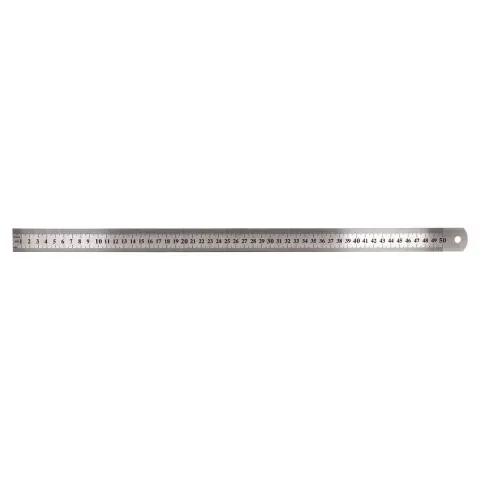 Riglă Biro Time din oțel, metal, 50 cm