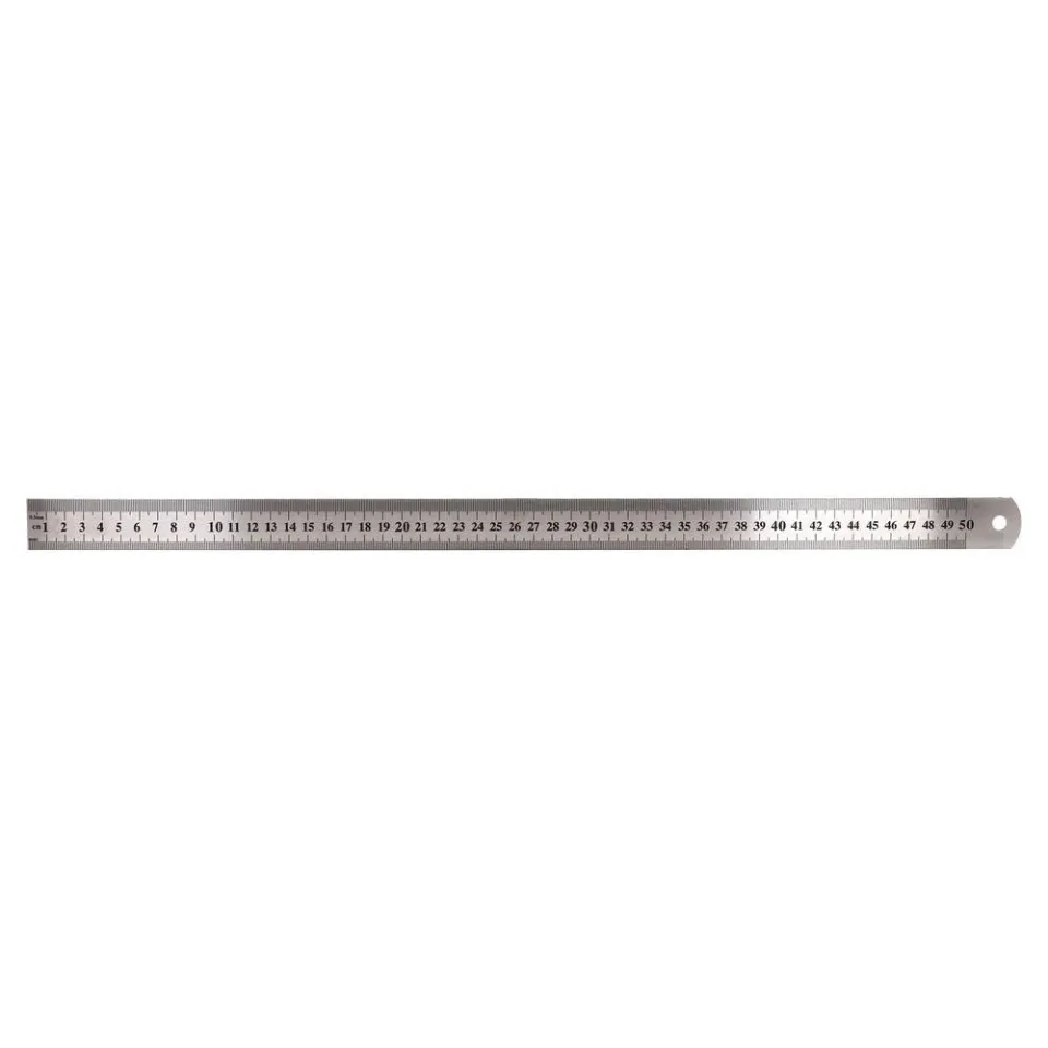 Riglă Biro Time din oțel, metal, 50 cm