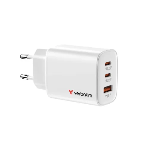 ÎNCĂRCĂTOR VERBATIM ESSENTIALS GAN 65W ALB