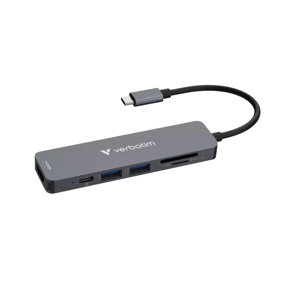 VERBATIM ESSENTIALS HUB 6 PORTURI USB-C CITITOR DE CARDURI