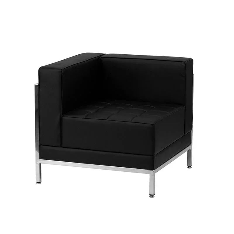 Modul colțar RFG Neo, dreapta, piele eco, 720 x 720 x 700 mm, negru
