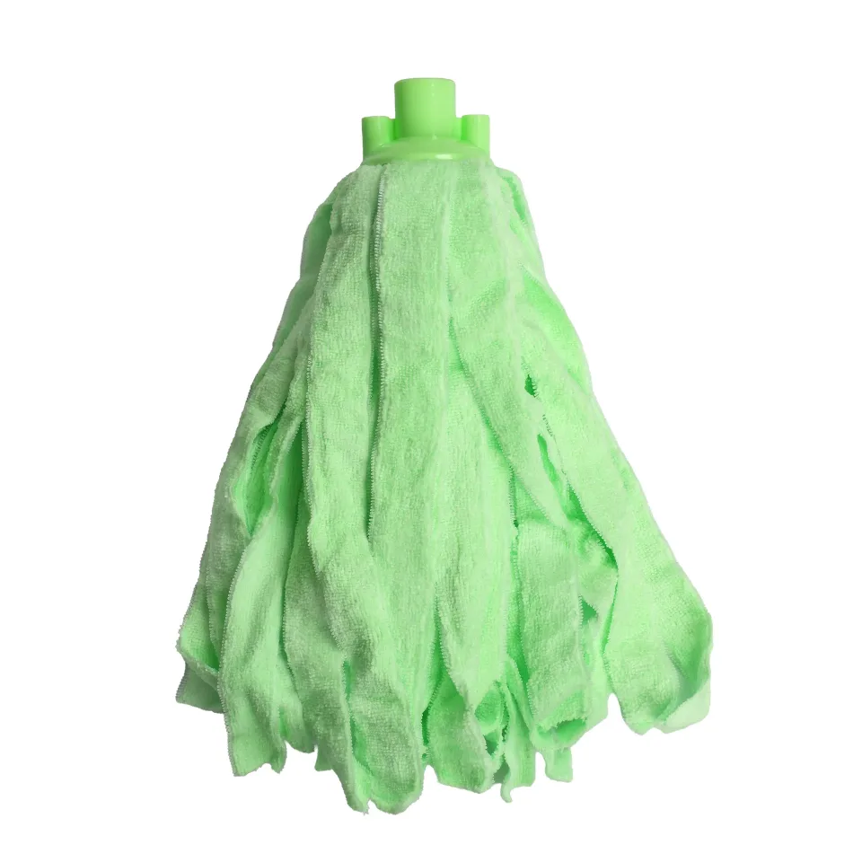 MOP MICROFIBRĂ UNIC CU CURELE ȘI FIRE DREPTE VERDE 150G