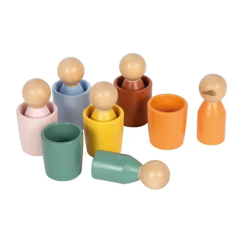 SET CUPA SMALL FOOT MONTESSORI CU FIGURINE PENTRU SORTARE