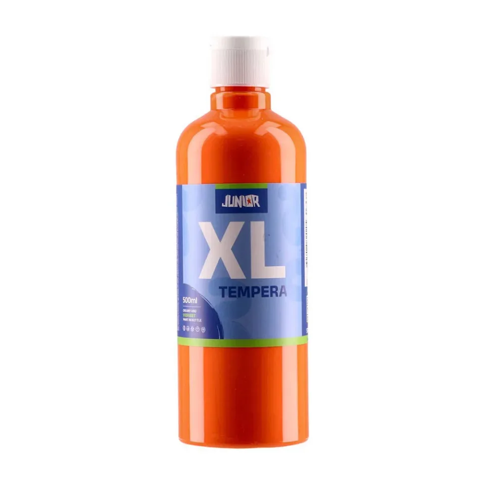Vopsea tempera Junior Brillio, 500 ml, portocaliu