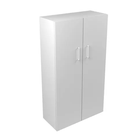 Unitate de rafturi Narbutas Nova Basic, 800 x 360 x 1444 mm, melamină albă, mânere dreptunghiulare albe
