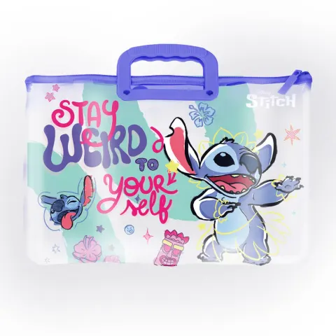 MAPĂ BEST SB04 CRISTAL CU FERMOAR ȘI MÂNERE A4 STITCH