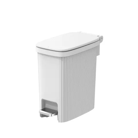 COȘ EKO TOUCHGO CU PEDALĂ ALB 10L