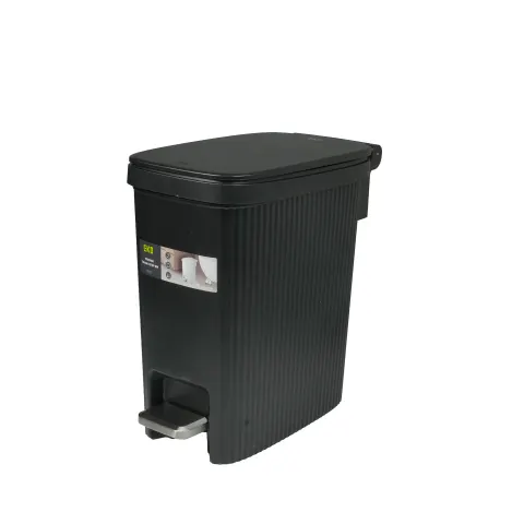 COȘ EKO TOUCHGO CU PEDALĂ NEGRU 10L