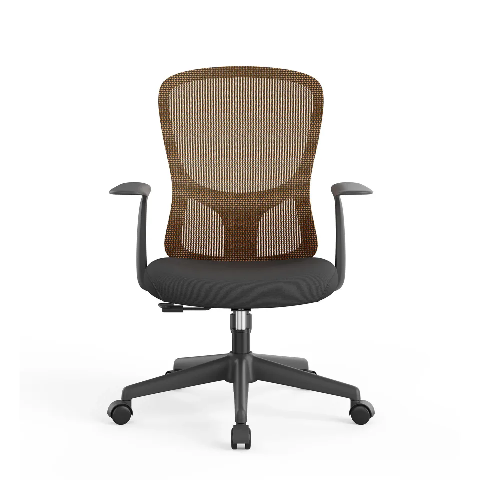 SCAUN DE BIROU RFG WORK CHAIR SMARTER W CU ȘEZUT NEGRU/SPĂTAR PORTOCALIU