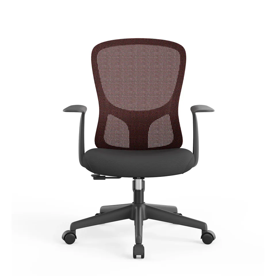 SCAUN DE BIROU RFG WORK CHAIR SMARTER W ȘEZUT NEGRU/SPĂTAR ROȘU
