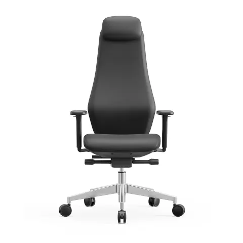 Scaun ergonomic RFG MATIS HB BLACK Piele ecologică