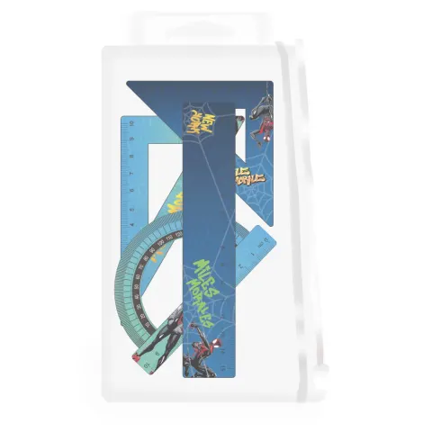 Set Geometrie Best Smarty, Spider-Man, 15 cm, 4 piese