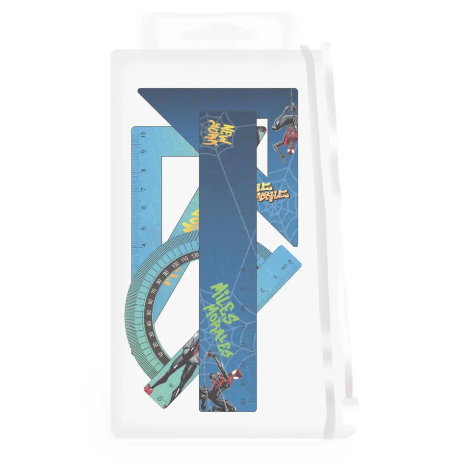 Set Geometrie Best Smarty, Spider-Man, 15 cm, 4 piese