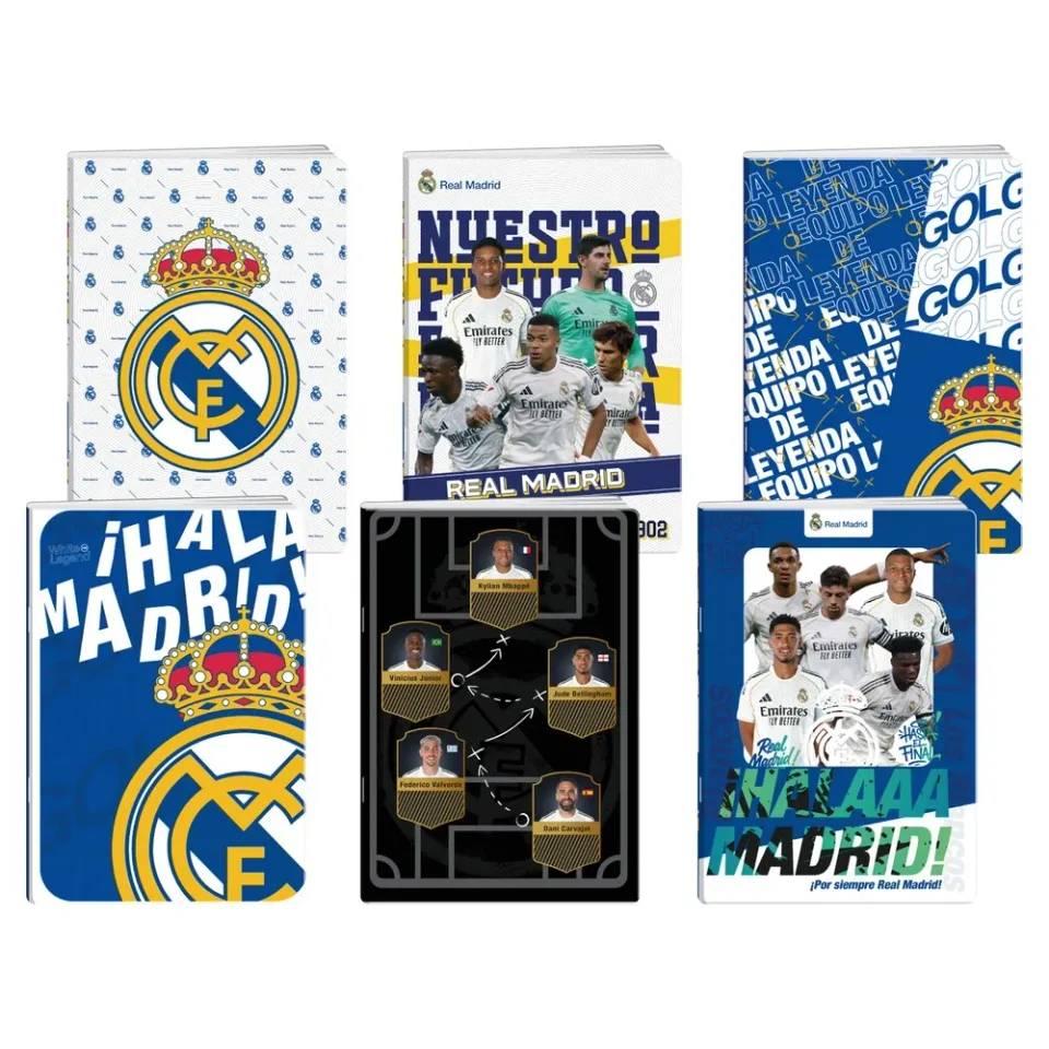 Caiet Premium Best Buy Real Madrid, A4, 5 x 5 mm Carouri, Hârtie offset, 50 foi