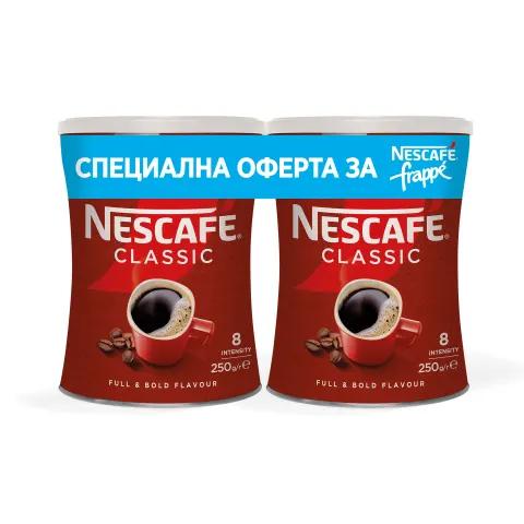 Cafea Instant Nescafe Classic pentru Frappe, 2 x 250 g