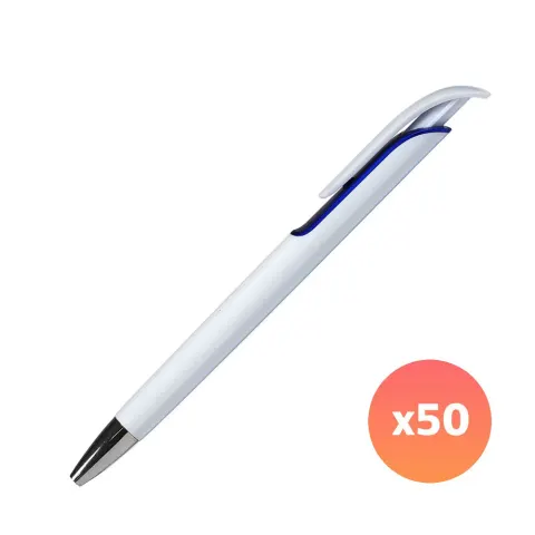 Pix Office 1 Milky Way cu bilă, plastic, branduit, albastru, 50 bucăți
