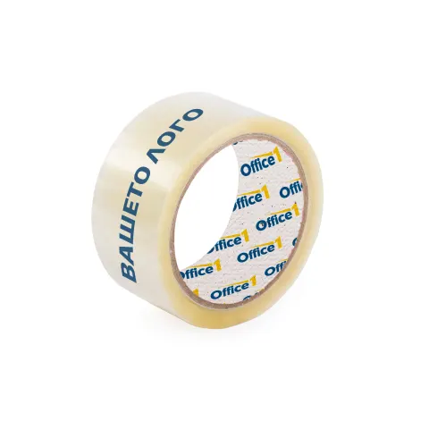 BANDĂ ADEZIVĂ PENTRU AMBALARE 48MM/66M TRANSPARENTĂ CU IMPRIMARE 3+0