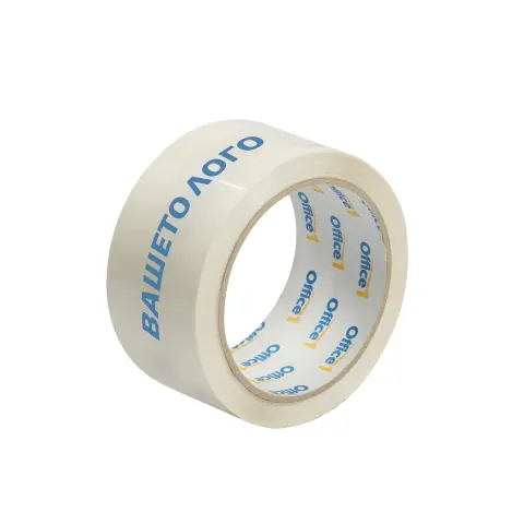BANDĂ ADEZIVĂ SOLVENT 48MM/66M ALBĂ CU IMPRIMARE 3+0