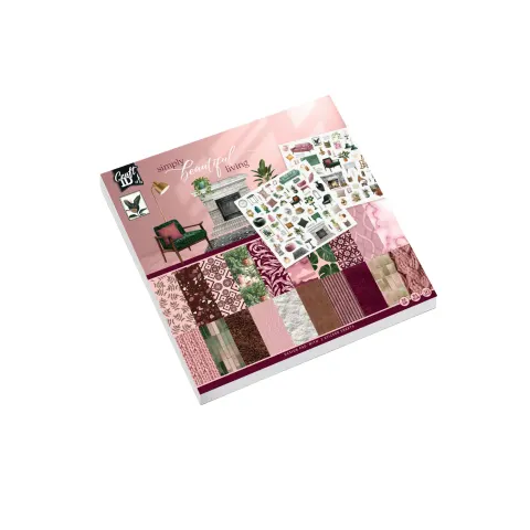 HÂRTIE DECORATIVĂ CRAFT ID SIMPLY LIVING, 22 DE COLI, 25/25 CM