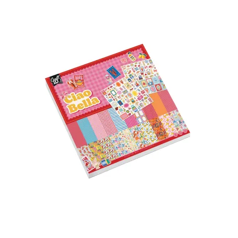 Hârtie decorativă CRAFT ID, 22 de coli, 25 x 25 cm, Ciao Bella
