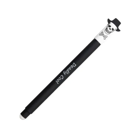 Roller Eberhard Faber Skull, cu cerneală care se șterge, 0.7 mm, cerneală albastră