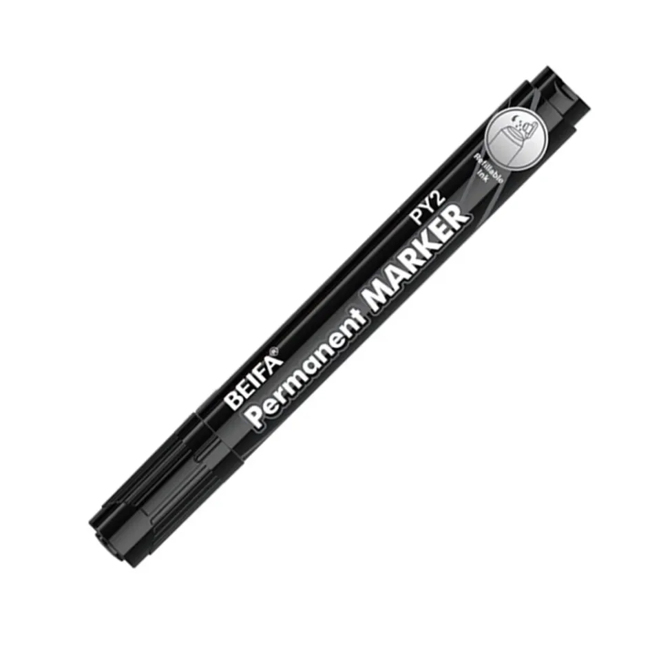 Beifa PY2-12B Marker permanent, vârf rotund, negru