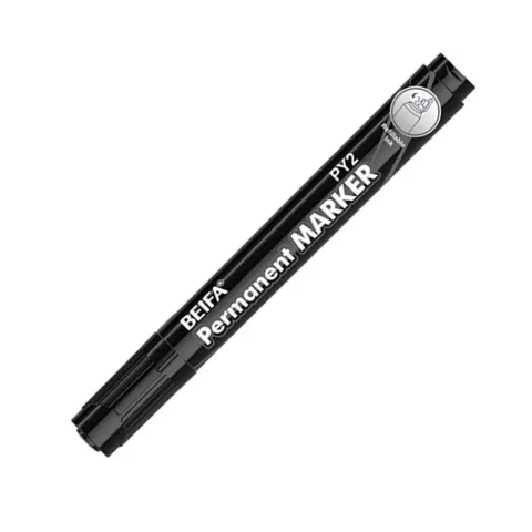 Beifa PY2-12B Marker permanent, vârf rotund, negru