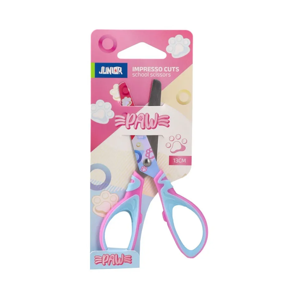 Foarfece Junior Impresso, cu motiv lăbuță, 13 cm