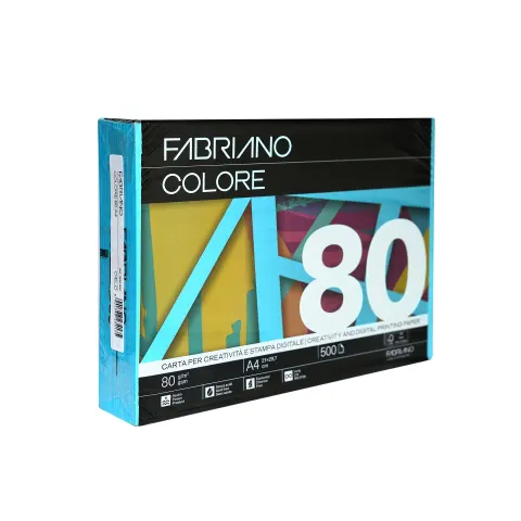 Hârtie colorată pentru copiator Fabriano Colore, A4, 80 g/m², albastră, 500 de coli