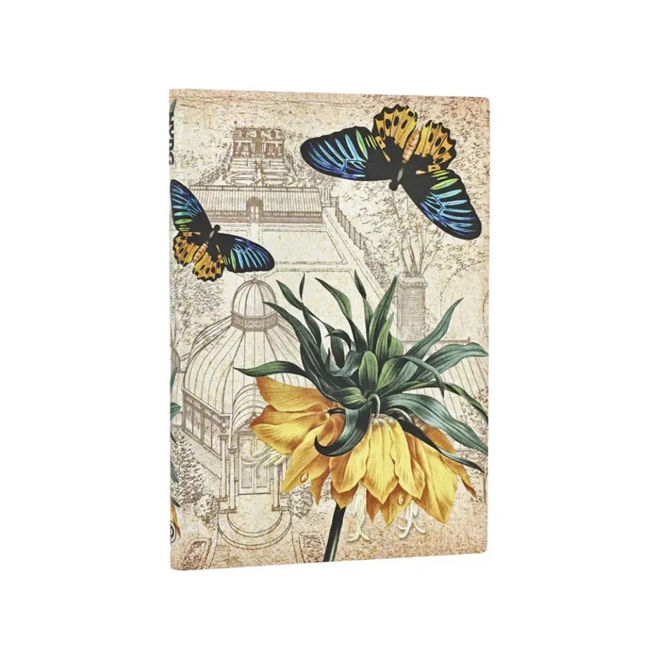 CAIET PAPERBLANKS GOLDEN FRITILLARIA MIDI CU COPERTĂ FLEXIBILĂ, 88 DE FILE, NELINIAT