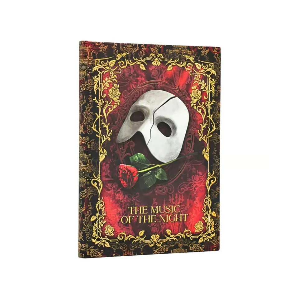 PAPERBLANKS MELODIE MASCARATĂ MIDI, CAIET CU COPERTĂ RIGIDĂ, 72 DE FILE, FĂRĂ LINIAȚURĂ