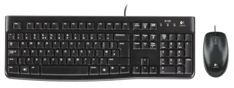 Set de tastatură și mouse Logitech MK120, cu fir, negru, USB, fără inscripționare chirilică