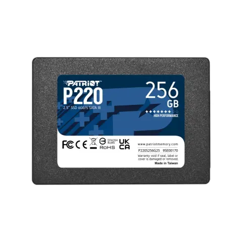 SSD intern Patriot P220, 256 GB, SATA III, 2.5'', 550 MB/s la citire, 490 MB/s la scriere
