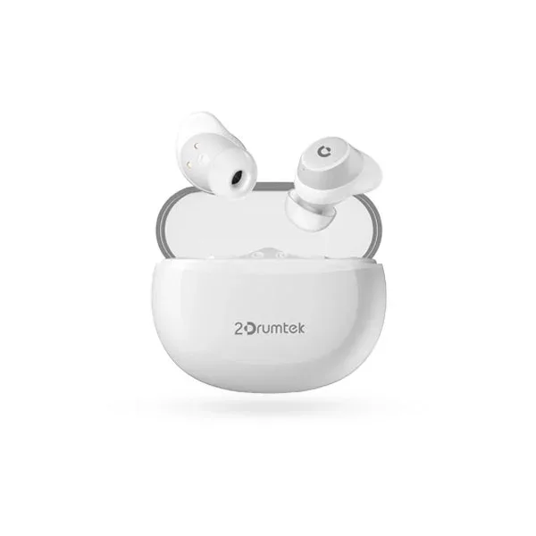 Căști intraauriculare A4Tech B27 2DRUMTEK, Bluetooth, gri și alb