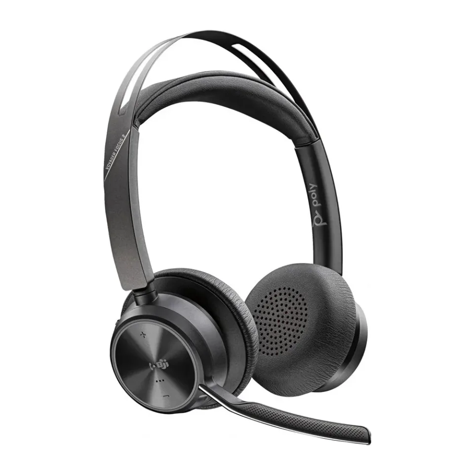 Căști HP Poly Voyager Focus 2, Microsoft Teams, cu suport de încărcare