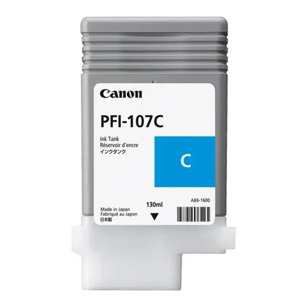 Cartuș de cerneală original Canon PFI-107, 130 ml, cyan