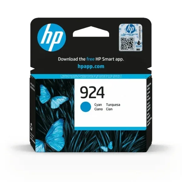 HP 4K0U3NE No. 924 Cartuș de cerneală original, cyan, 400 de pagini la o acoperire de 5%