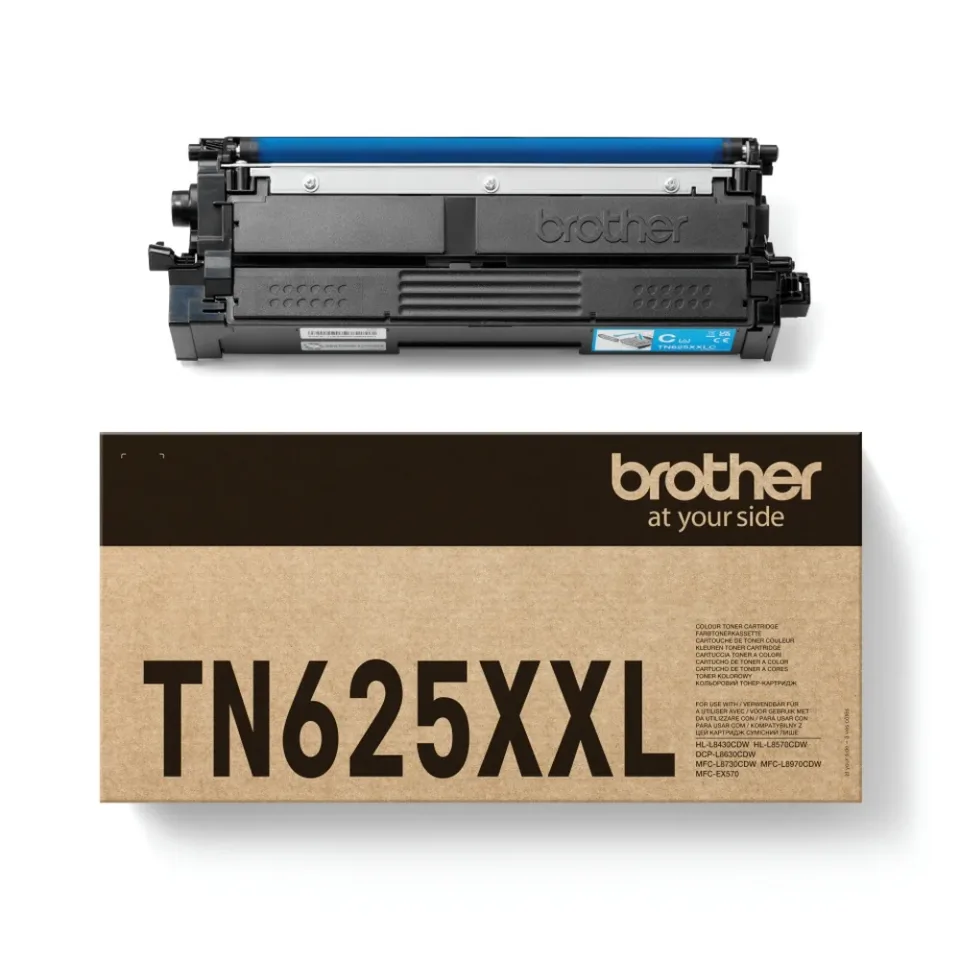 Cartuș de toner original Brother TN-625XXLC, L8630/8730CDW, 6500 de pagini/5%, cyan